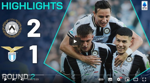 คลิปไฮไลท์  อูดิเนเซ่ 2 - 1 ลาซิโอ | 24.08.2024