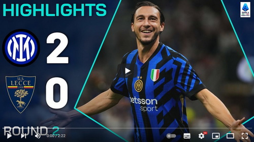 คลิปไฮไลท์  อินเตอร์ มิลาน 2 - 0 เลชเช่ | 24.08.2024