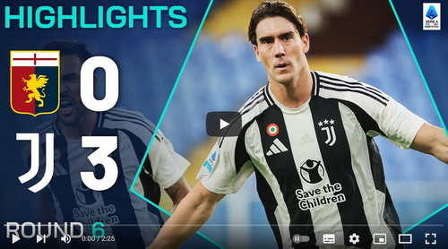 คลิปไฮไลท์  เจนัว 0 - 3 ยูเวนตุส | 28.09.2024