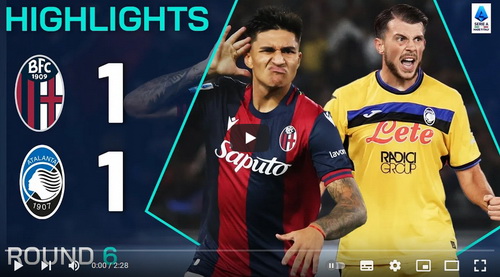 คลิปไฮไลท์  โบโลญญ่า 1 - 1 อตาลันต้า | 28.09.2024