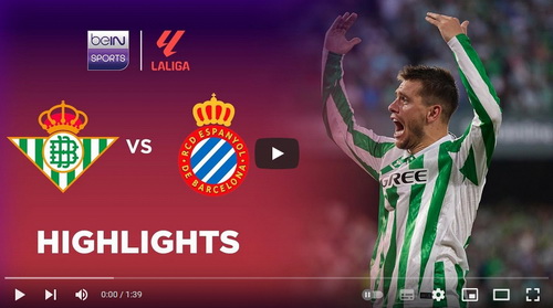 คลิปไฮไลท์  เรอัล เบติส 1 - 0 เอสปันญ่อล | 29.09.2024