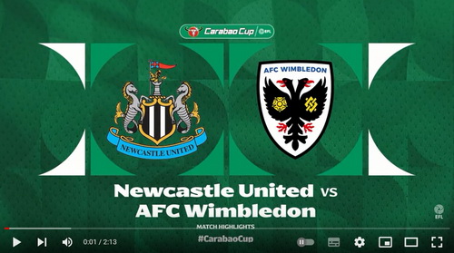 คลิปไฮไลท์  นิวคาสเซิ่ล ยูไนเต็ด 1 - 0 เอเอฟซี วิมเบิลดัน | 01.10.2024