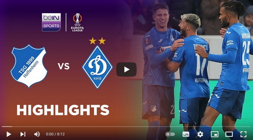 คลิปไฮไลท์  ทีเอสจี ฮอฟเฟนไฮม์ 2 - 0 ดินาโม เคียฟ | 03.10.2024