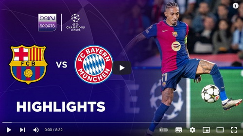 คลิปไฮไลท์  บาร์เซโลน่า 4 - 1 บาเยิร์น มิวนิค | 23.10.2024