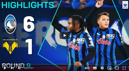 คลิปไฮไลท์  อตาลันต้า 6 - 1 เวโรน่า | 26.10.2024