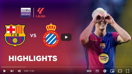 คลิปไฮไลท์  บาร์เซโลน่า 3 - 1 เอสปันญ่อล | 03.11.2024