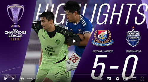 คลิปไฮไลท์  โยโกฮาม่า เอฟ มารินอส 5 - 0 บุรีรัมย์ ยูไนเต็ด | 06.11.2024