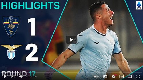คลิปไฮไลท์  เลชเช่ 1 - 2 ลาซิโอ | 21.12.2024