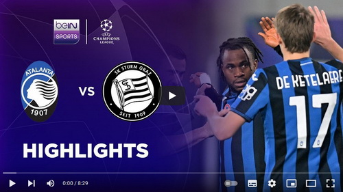 คลิปไฮไลท์ อตาลันต้า 5 - 0 สตวร์มกราซ | 21.01.2025