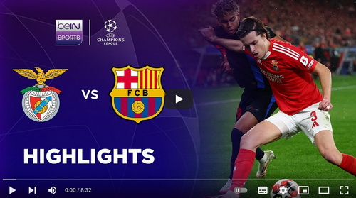 คลิปไฮไลท์  เบนฟิก้า 4 - 5 บาร์เซโลน่า | 21.01.2025