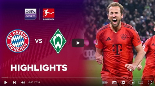 คลิปไฮไลท์ บาเยิร์น มิวนิค 3 - 0 แวร์เดอร์ เบรเมน | 07.02.2025