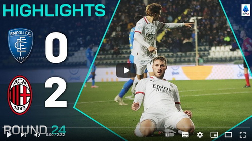 คลิปไฮไลท์  เอ็มโปลี 0 - 2 เอซี มิลาน | 08.02.2025