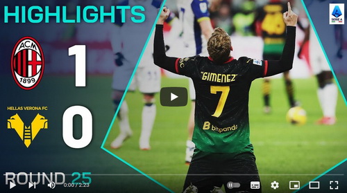 คลิปไฮไลท์  เอซี มิลาน 1 - 0 เวโรน่า | 15.02.2025