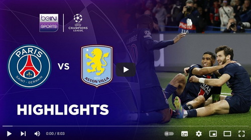 คลิปไฮไลท์  ปารีส แซงต์ แชร์กแมง 3 - 1 แอสตัน วิลล่า | 09.04.2025