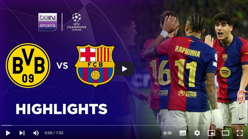 คลิปไฮไลท์  โบรุสเซีย ดอร์ทมุนด์ 3 - 1 บาร์เซโลน่า | 15.04.2025