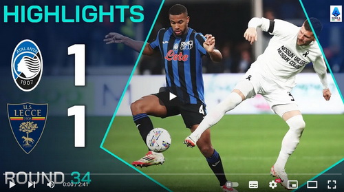 คลิปไฮไลท์  อตาลันต้า 1 - 1 เลชเช่ | 27.04.2025