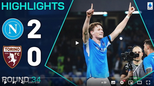 คลิปไฮไลท์  นาโปลี 2 - 0 โตริโน่ | 27.04.2025